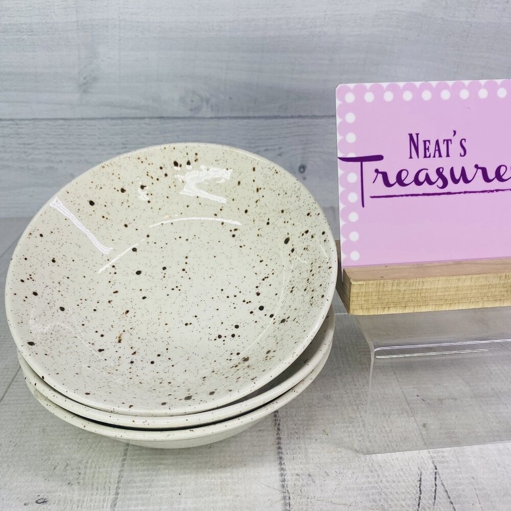 Vintage Biltons BIL16 Staffordshire England Ironstone Speck Cereal Bowls Set 3